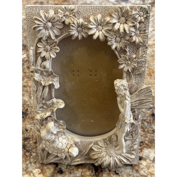The Unbranded Brand Other - Resin Fairy Fantasy Woods Theme 3D Picture Frame 7 " x 4 1/2 " /3 1/2 x 5" photo
